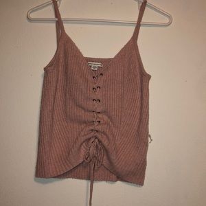 Cropped knitted tank